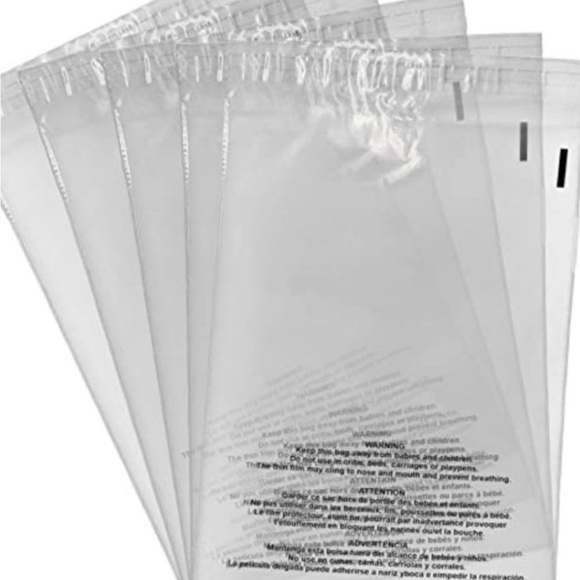50 5x7 Clear Poly Bags Self Sealing Mailers for Shipping Crafts Storage - Picture 2 of 9
